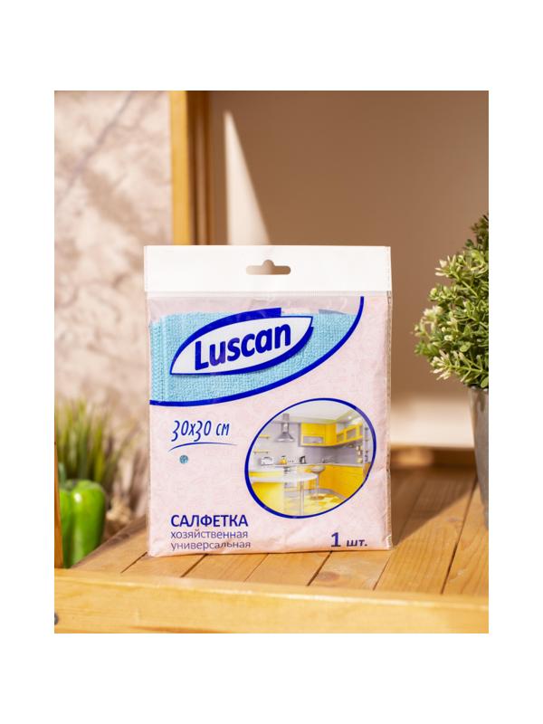 Салфетка хозяйственная Luscan из микрофибры универ 200г/м2 30х30см синяя
