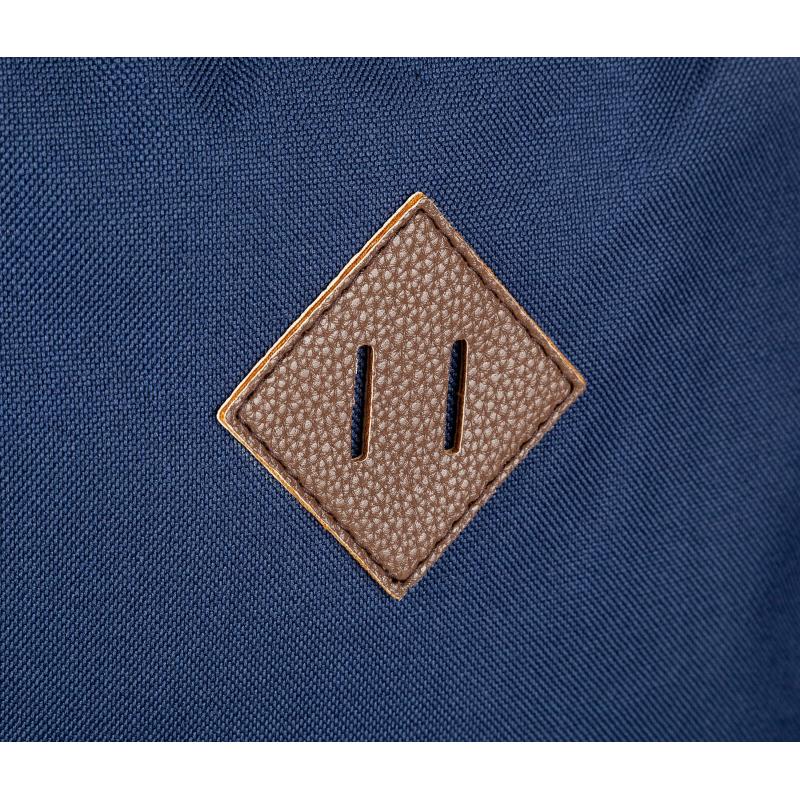 Рюкзак молодежный №1 School синий+ коричн.кож.зам