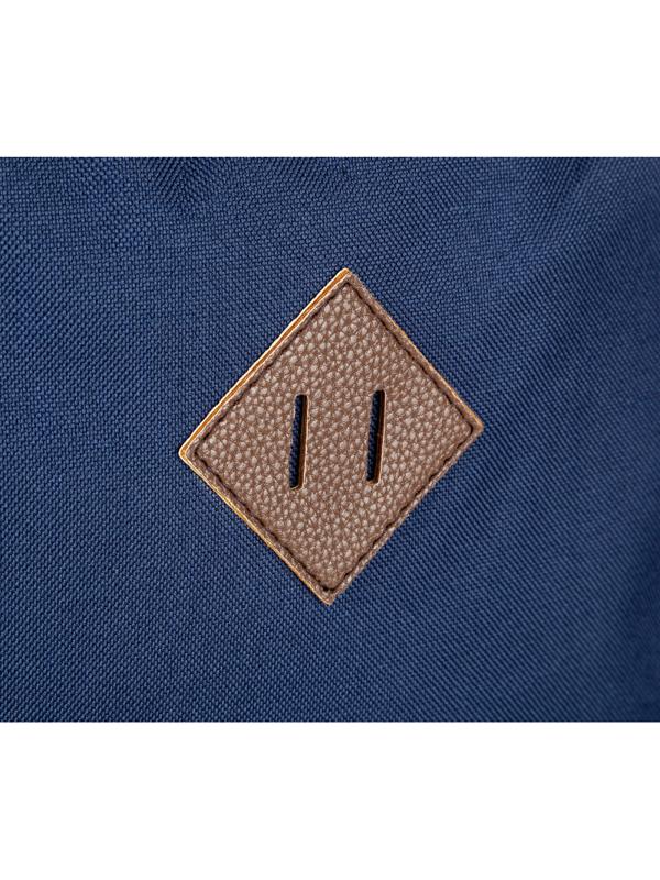 Рюкзак молодежный №1 School синий+ коричн.кож.зам