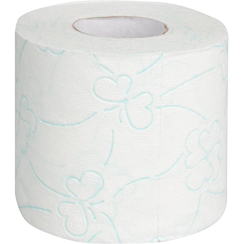 Бумага туалетная Luscan Comfort 2сл бел с зел тисн яблок 100%цел 21,9м4р/уп