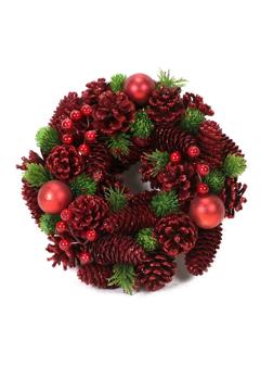 Новогодний венок Изделие декоративное Венок L26 W26 H7,5 см 781745