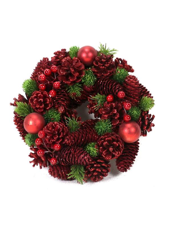 Новогодний венок Изделие декоративное Венок L26 W26 H7,5 см 781745