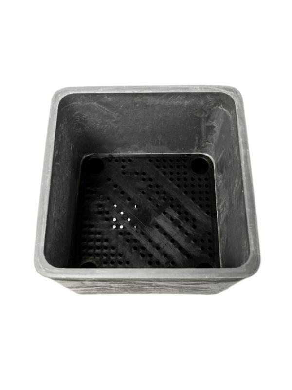 Горшок для растений Квадратный,6,5 л,ДРЕВЕСНЫЙ УГОЛЬ (СЕРЫЙ),H-16UF20