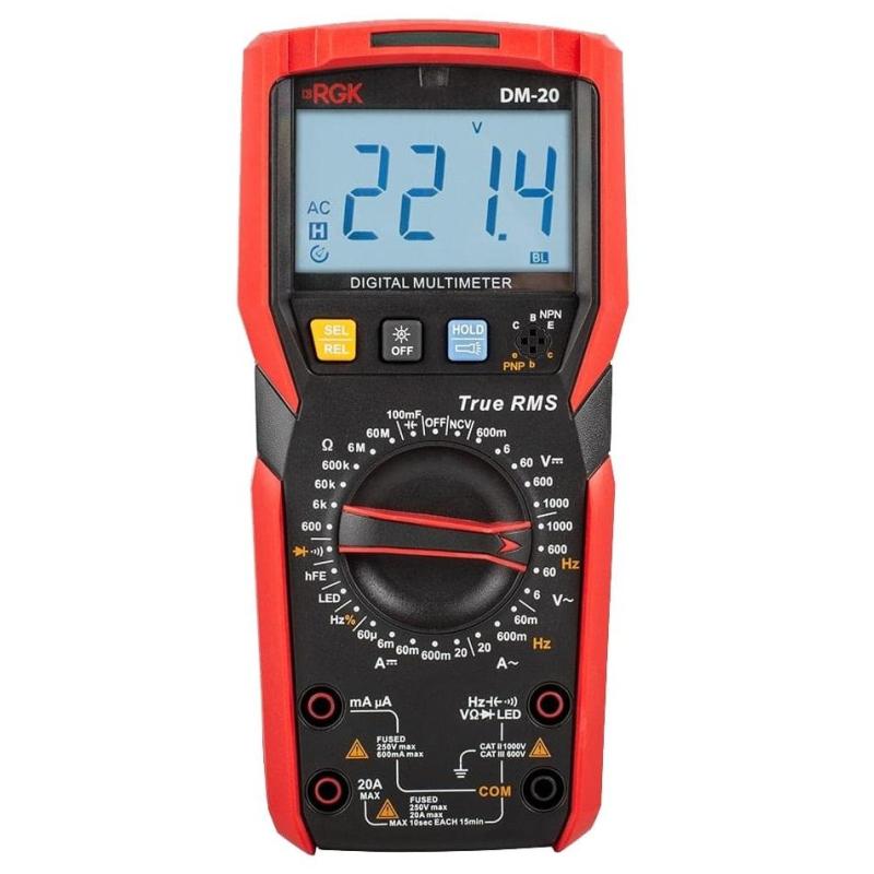 Мультиметр цифровой RGK DM-20 779647 С ПОВЕРКОЙ