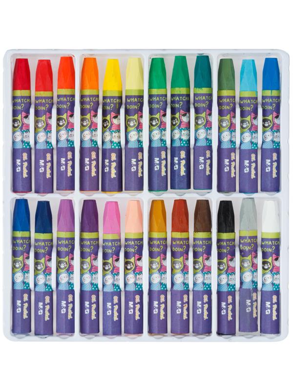 Пастель масляная M&G, 6-гран, 24 цвета в наборе