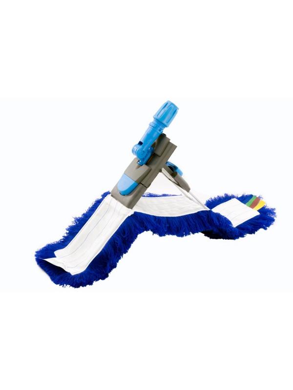 Держатель МОПа рамочный 80х10см 2 педали т.серый/синий CD188