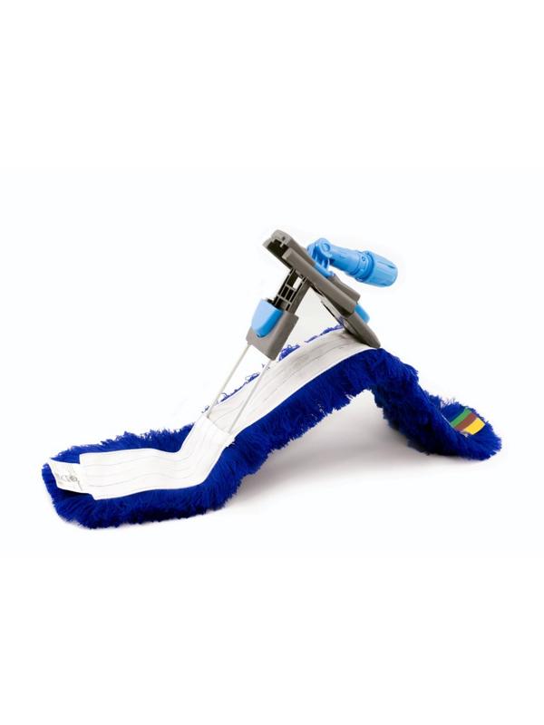 Держатель МОПа рамочный 80х10см 2 педали т.серый/синий CD188