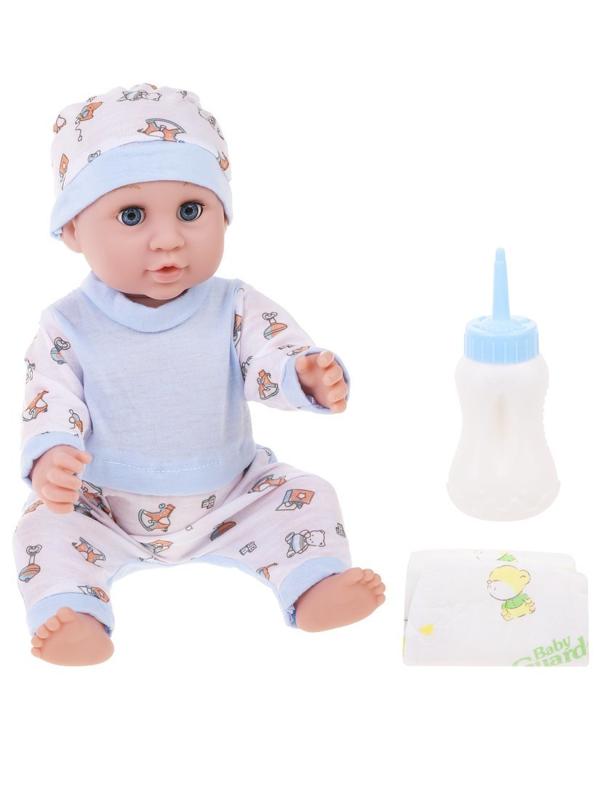 Игр. наб. Мой Малыш, в компл. пупс 36см. пьёт, писает, звук, предм. 2шт., эл.
пит. AG13х3шт. вх. в компл., в ассорт., кор.