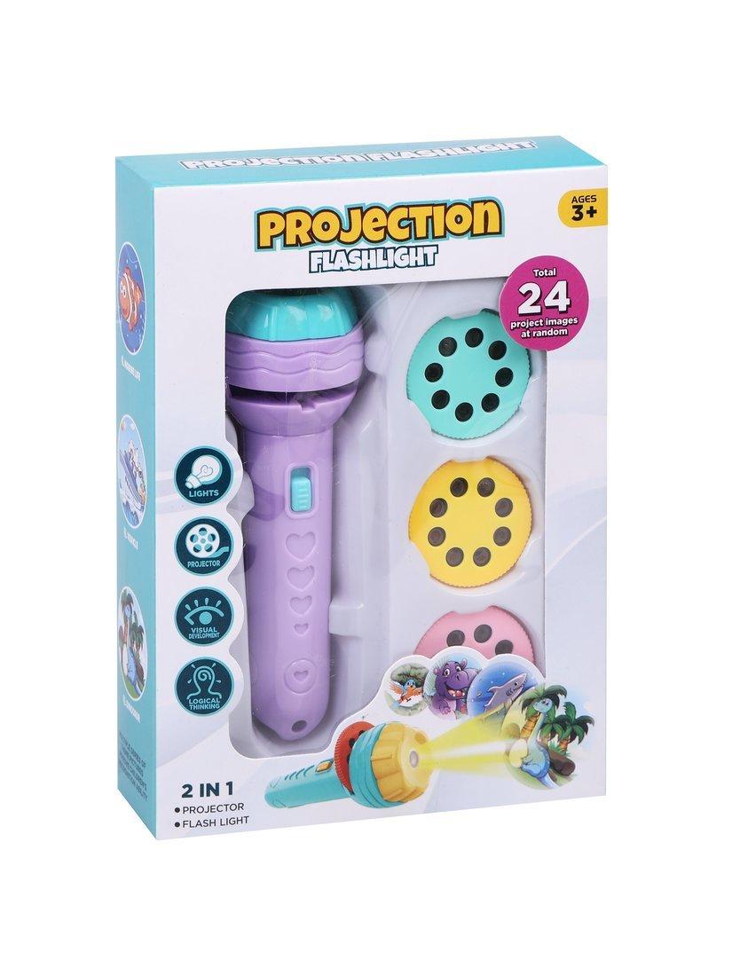 Проектор детский, свет, звук, эл.пит. АG13х3 вх.в компл., коробка