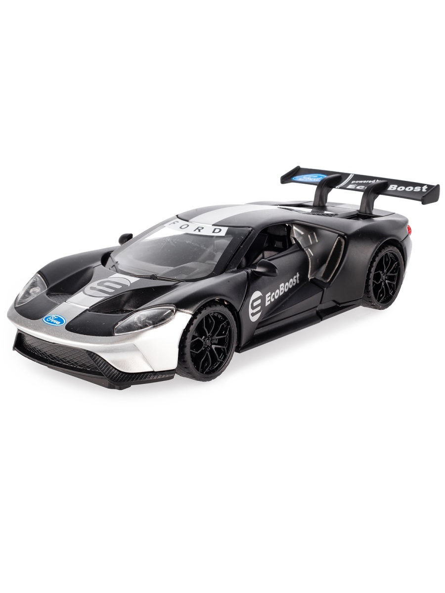 Металлическая машинка Newao Model 1:32 «Ford GT» 15 см. A3213B инерционная, свет, звук / Черный