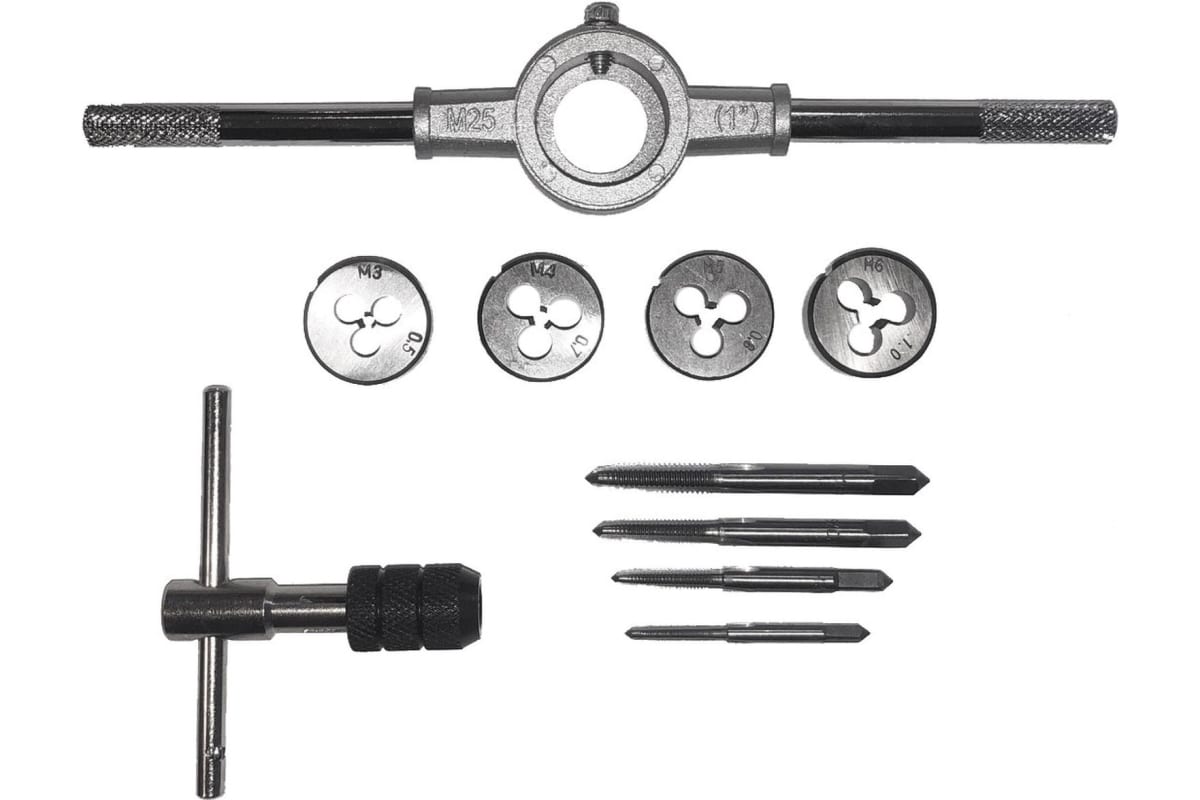 Набор метчиков и плашек Skrab 33860 с держателями, метрический / 10 предметов