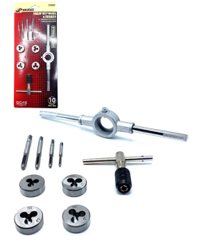 Набор метчиков и плашек Skrab 33860 с держателями, метрический / 10 предметов