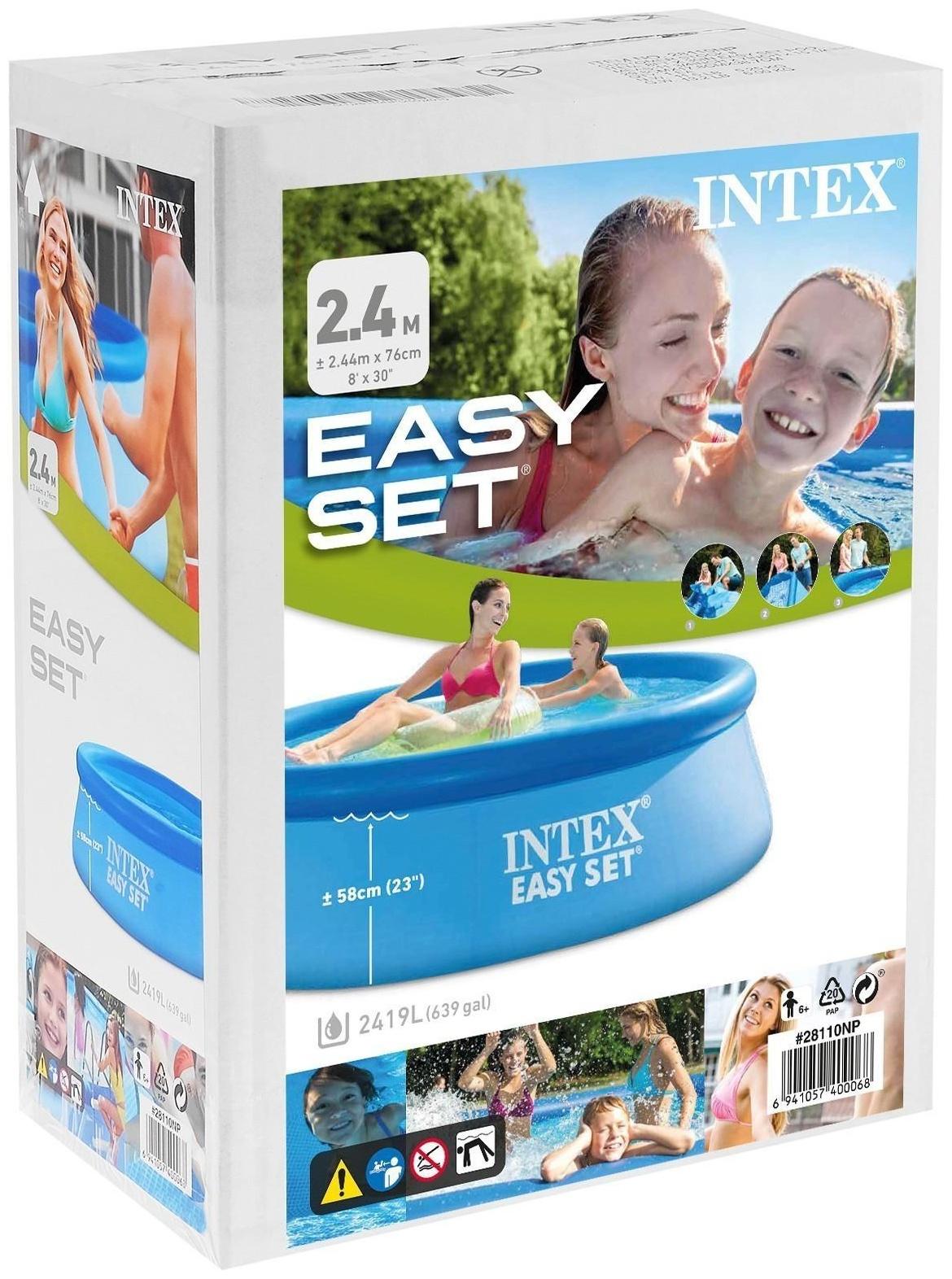 Бассейн надувной Easy Set, 244 х 76 см, 28110NP INTEX