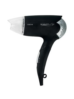 Фен SCARLETT SC-HD70IT02 черный,1300Вт, складная ручка, ионизация