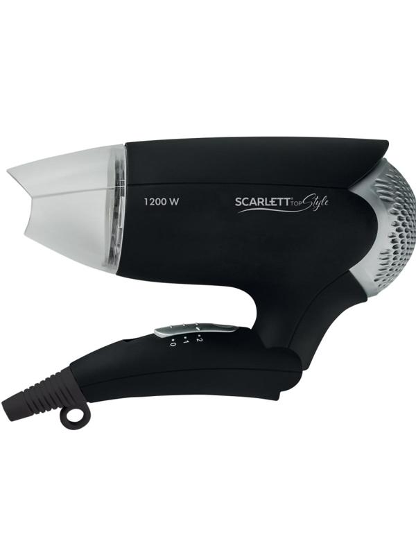 Фен SCARLETT SC-HD70IT02 черный,1300Вт, складная ручка, ионизация