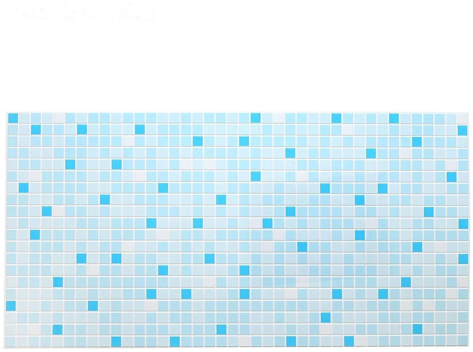 Панель ПВХ Мозаика голубая 955*480