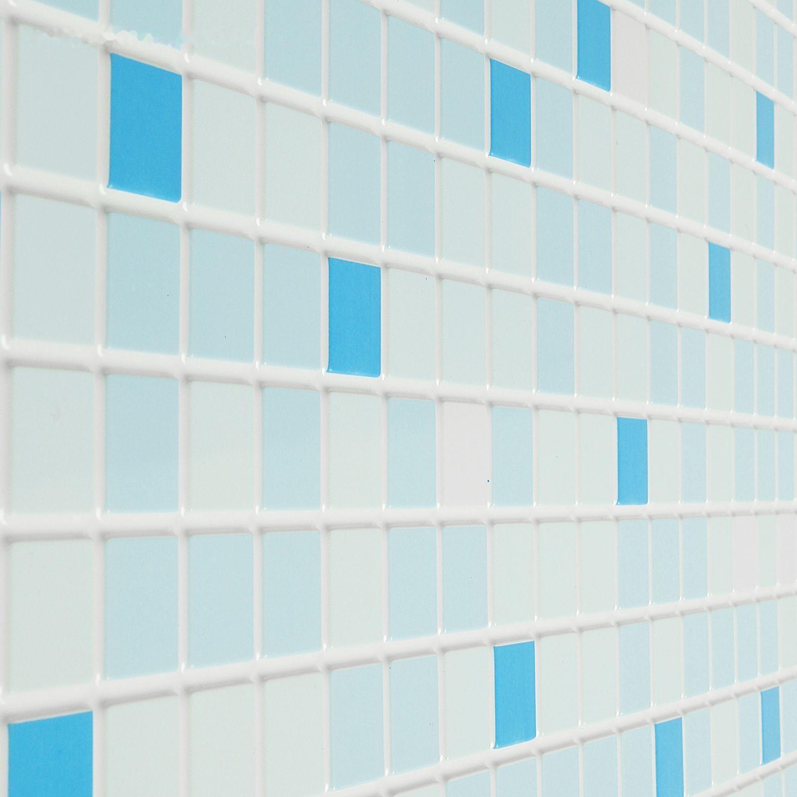 Панель ПВХ Мозаика голубая 955*480
