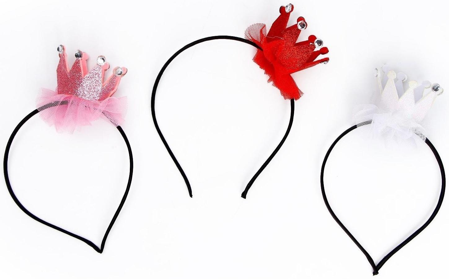 Карнавальный ободок «Корона», цвета МИКС