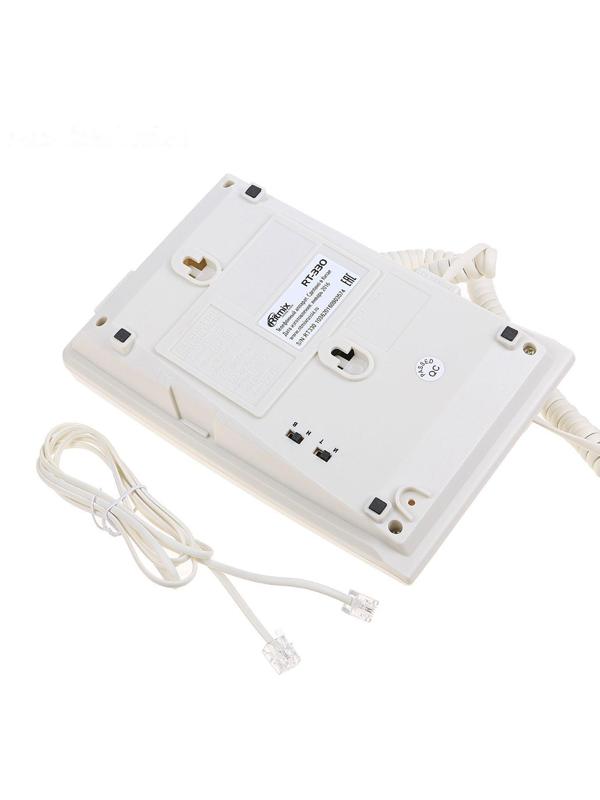 Проводной телефон Ritmix RT-330, мелодия на удержании звонка, Hi-Low, белый