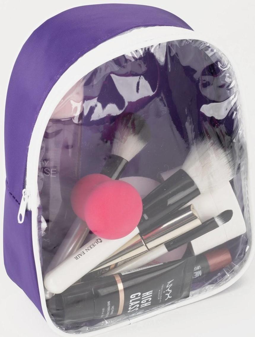 Косметичка на молнии, цвет фиолетовый