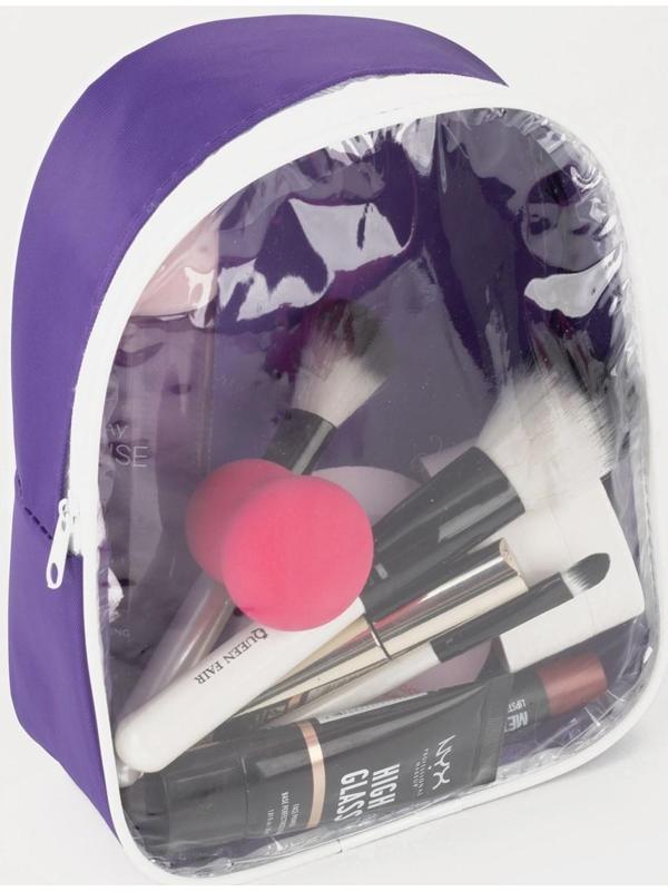 Косметичка на молнии, цвет фиолетовый