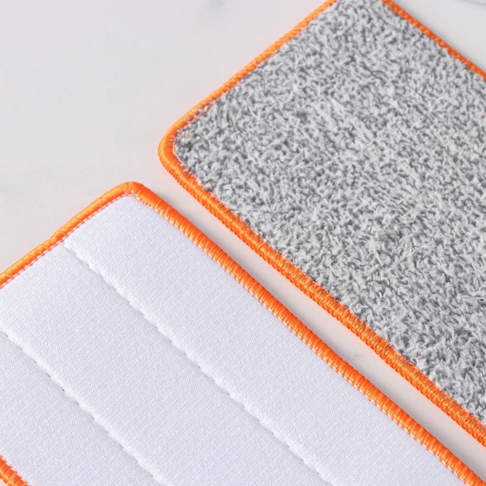 Набор насадок для плоской швабры с отжимом, 38×12 см, микрофибра, 2 шт, цвет МИКС