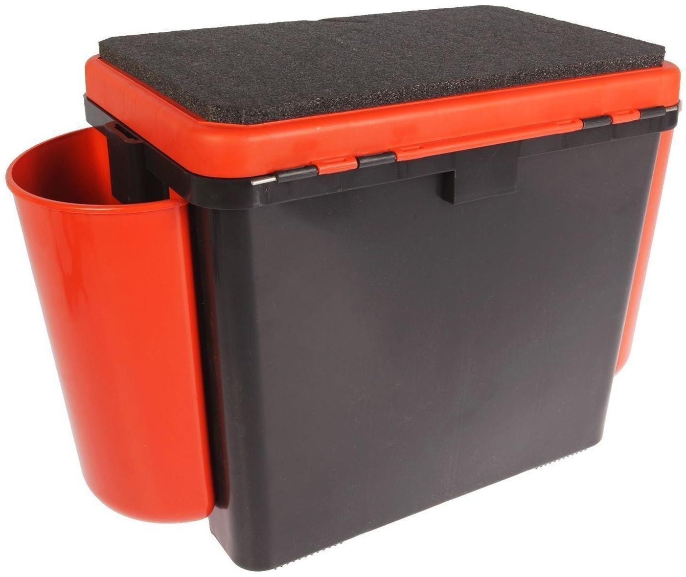 Ящик зимний Helios FishBox 19 л, односекционный, цвет оранжевый