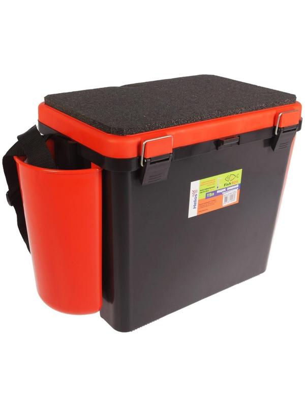 Ящик зимний Helios FishBox 19 л, односекционный, цвет оранжевый