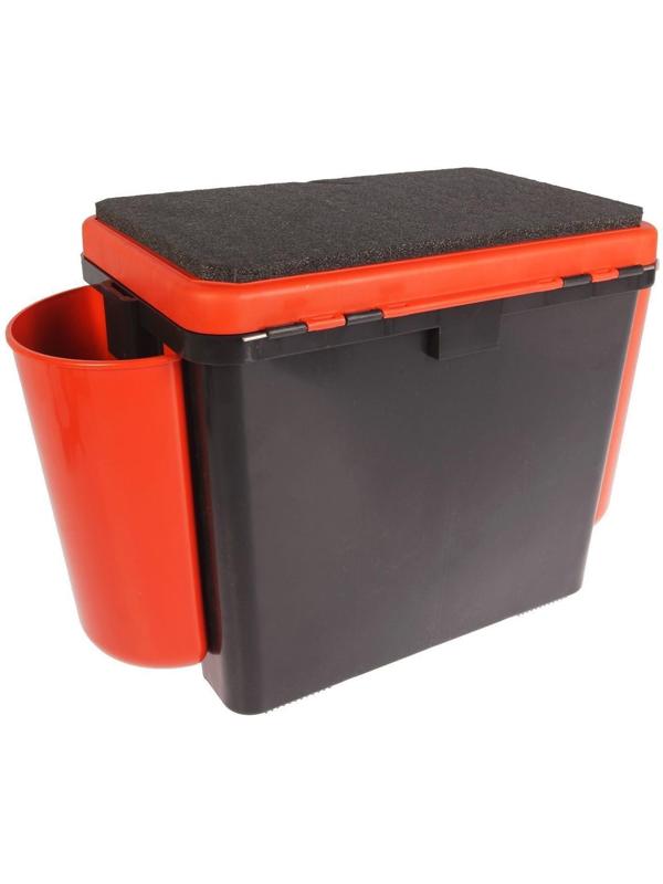 Ящик зимний Helios FishBox 19 л, односекционный, цвет оранжевый