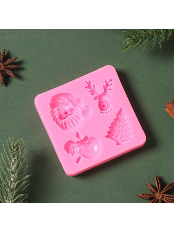 Силиконовый молд «Новогодний антураж», 7,5×7,2 см