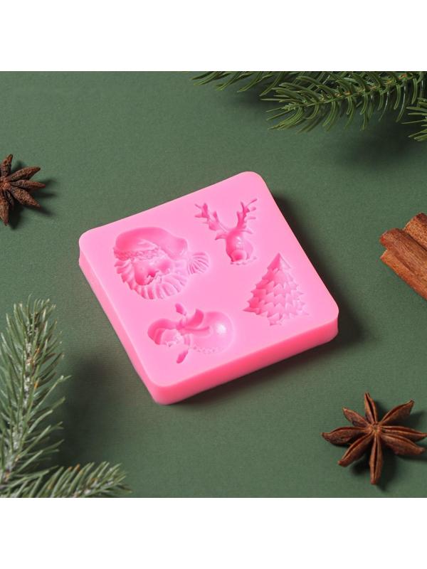 Силиконовый молд «Новогодний антураж», 7,5×7,2 см