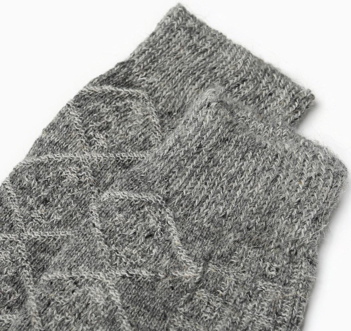 Получулки женские шерстяные Фактурная вязка цвет серый, размер 25