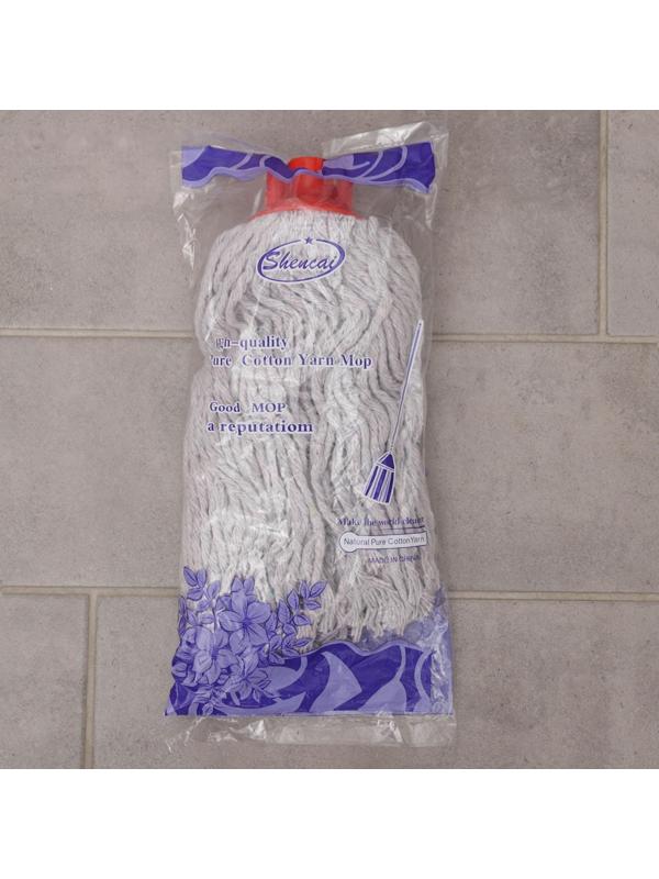 Насадка для швабры верёвочная, х/б, 200 гр, цвет МИКС