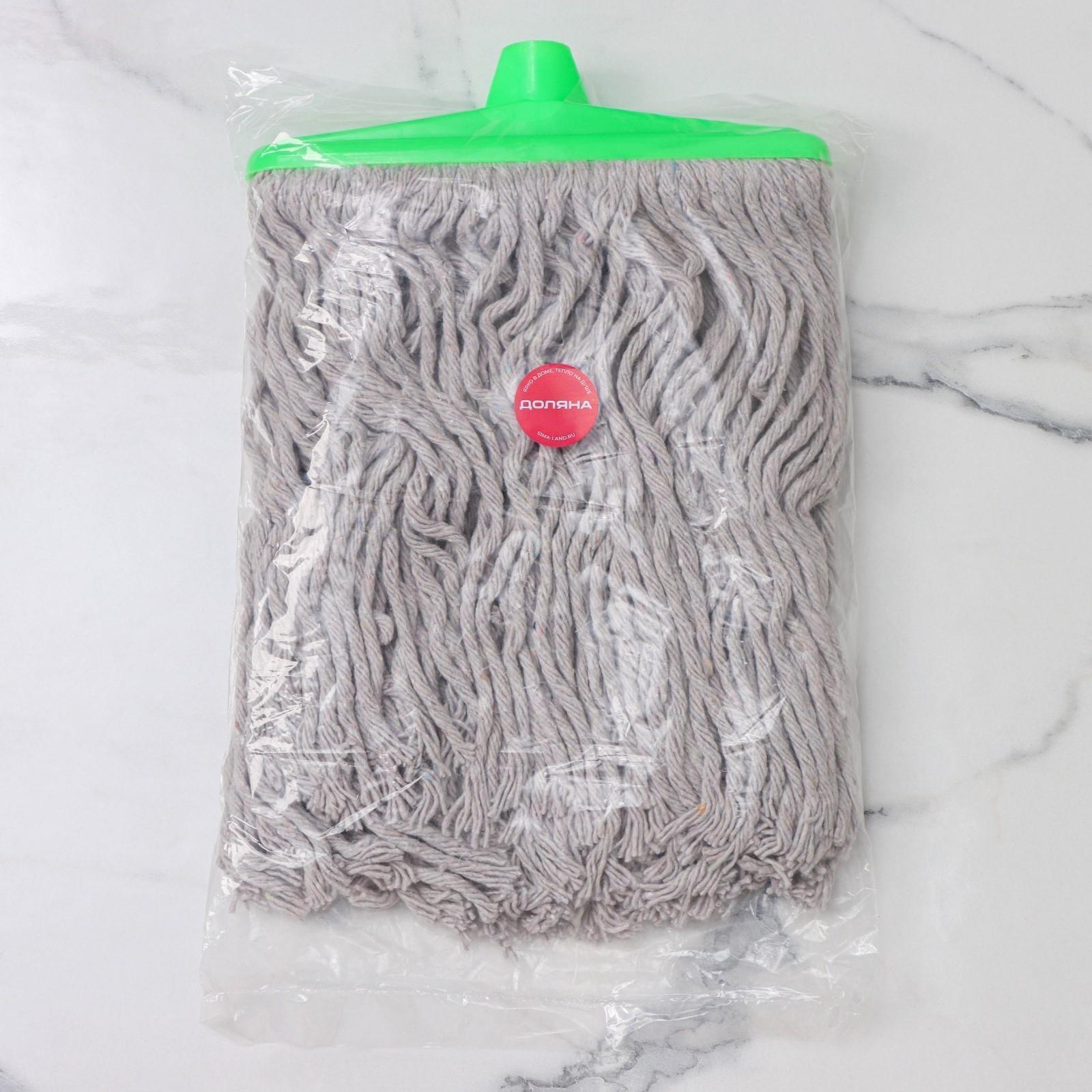 Насадка для швабры удлинённая верёвочная, х/б, 300 гр, цвет МИКС
