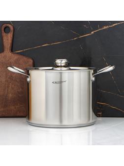 Кастрюля «Титан», 8 л, d=24 см, h=18 см, капсульное дно, металлическая крышка