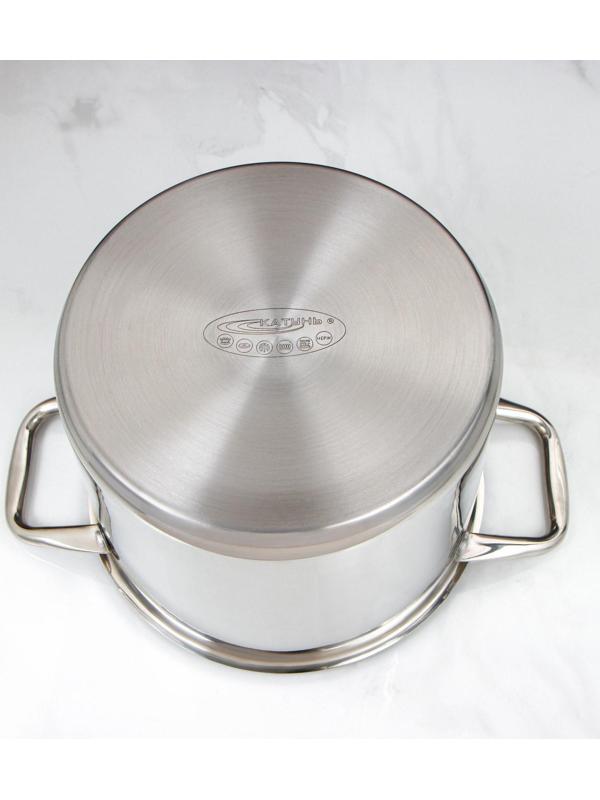 Кастрюля «Титан», 8 л, d=24 см, h=18 см, капсульное дно, металлическая крышка