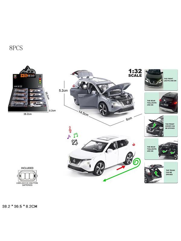 Машина металл., звук, свет, в отдельной коробке, 8шт в дисплее №A88Z32N-I