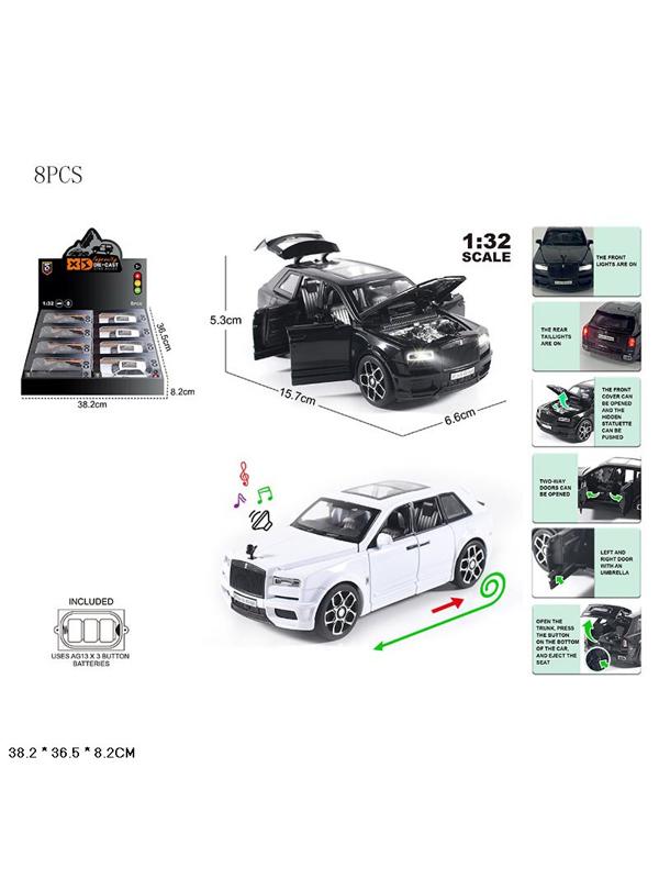 Машина металл., звук, свет, в отдельной коробке, 8шт в дисплее №A88Z32N-R