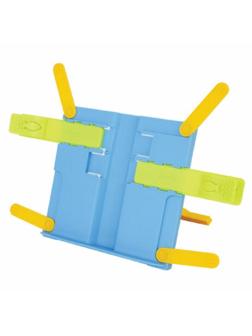 Подставка для книг №1School с боковыми зажимами,пластик, голубая