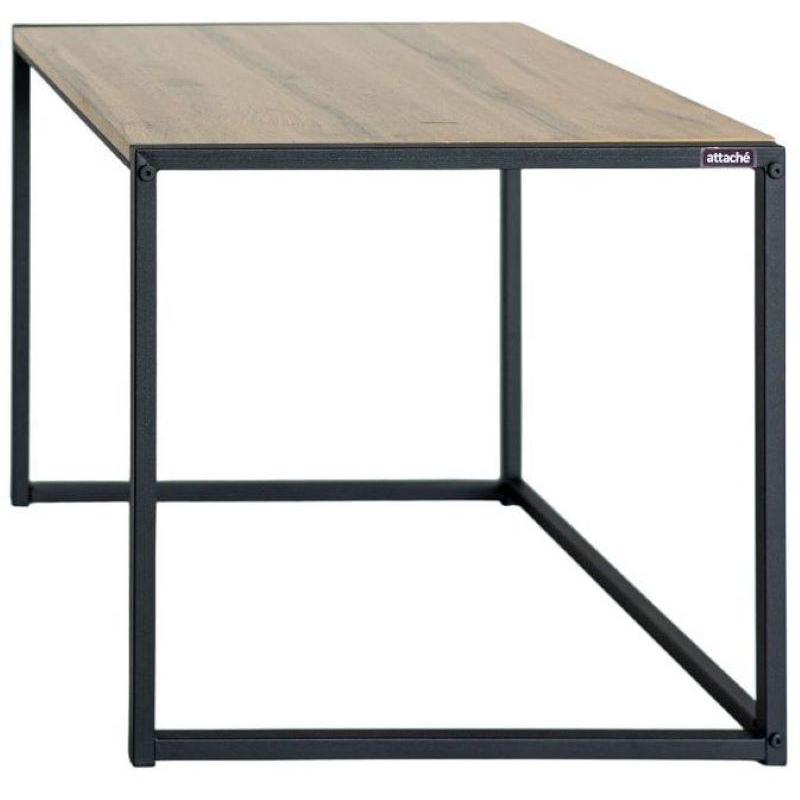 Стол журнальный TI_Attache Онега-2 590x640x555 мет чер/ЛДСП дуб вотан