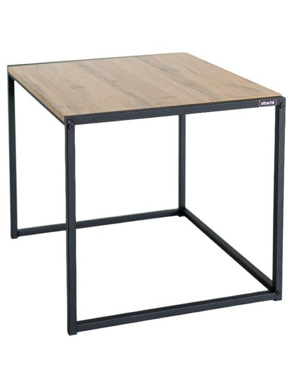 Стол журнальный TI_Attache Онега-2 590x640x555 мет чер/ЛДСП дуб вотан