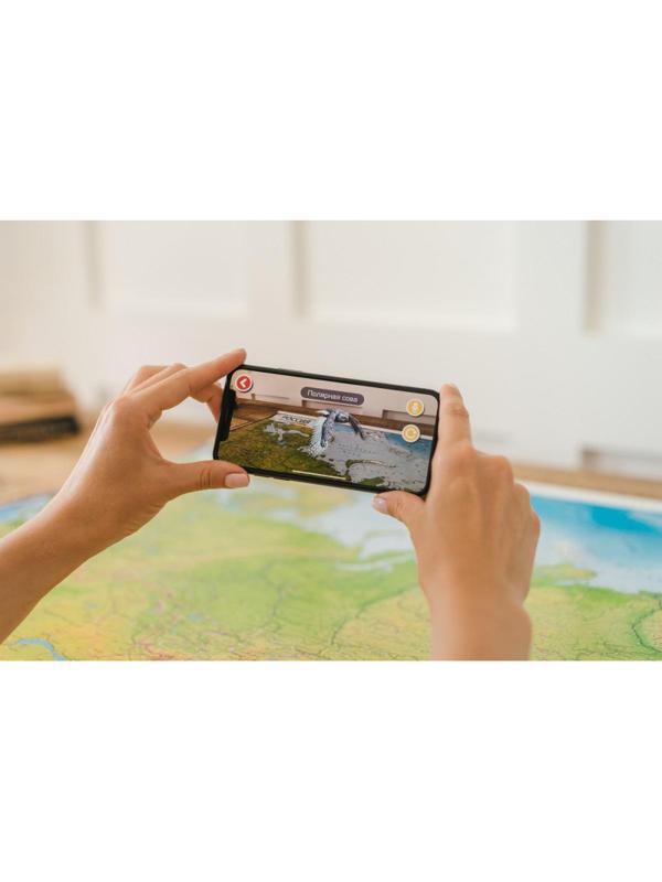 Настенная карта Россия физическая Globen, 1:7,5млн., 1160x800мм,КН053