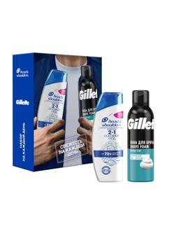 Подарочный набор HEAD & SHOULDERS Осн уход 200мл, GILLETTE Пена/Бр 200мл