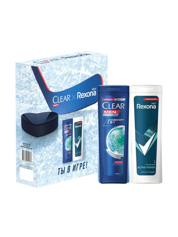 Подарочный набор Ты в Игре! Clear шамп 200мл, Rexona гель д/душ 180мл