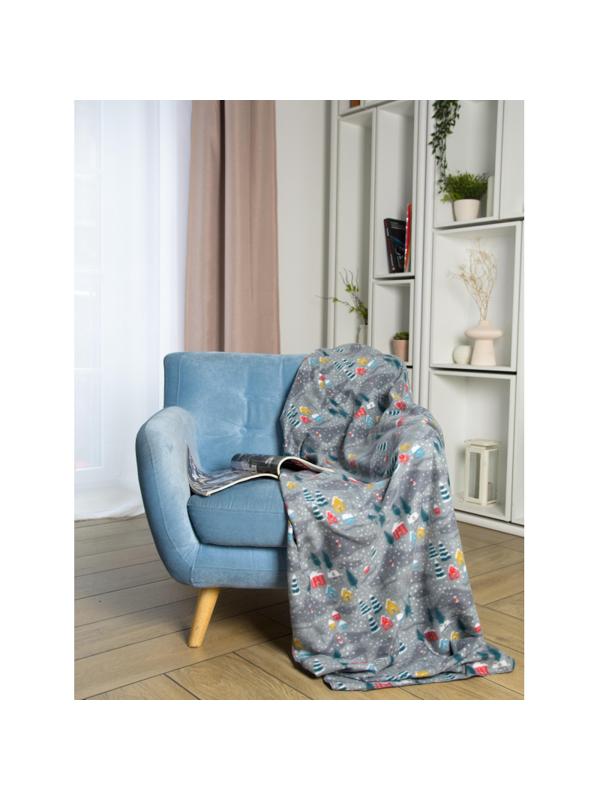 Плед флис Домики 130x170