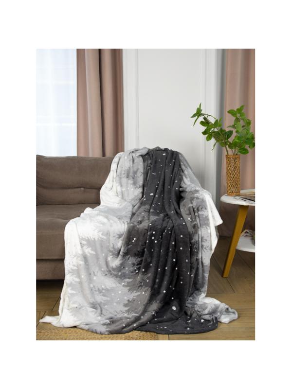 Плед микрофибра Forest 200х220 серый