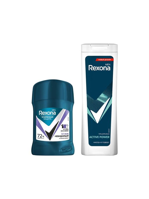 Подарочный набор Энергия уверенности Rexona стик 50мл, гель душ 180мл