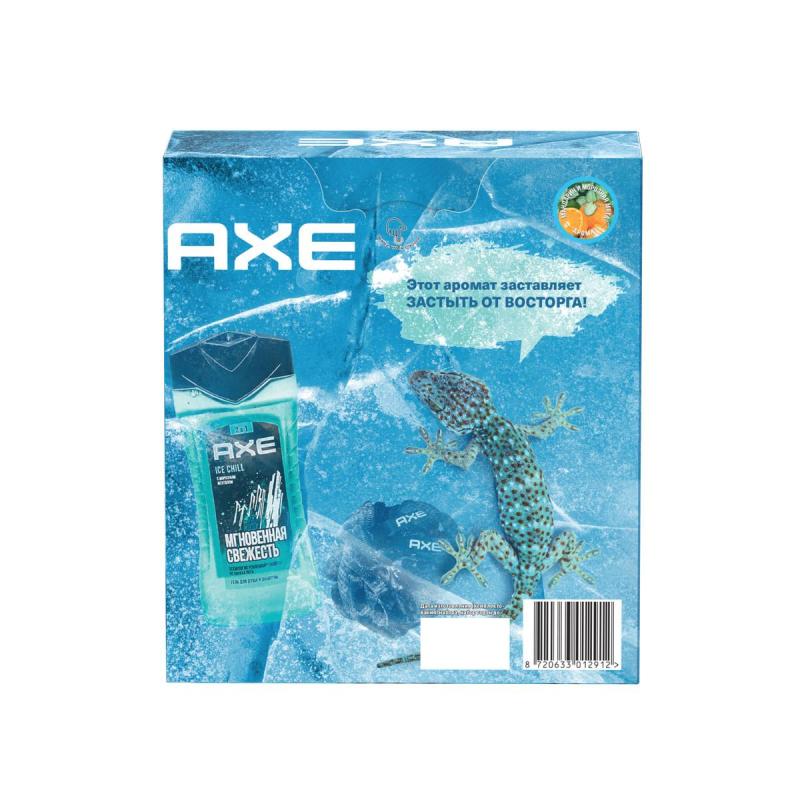 Подарочный набор AXE ICE CHILL гель д/душа и шамп 2в1 250мл, мочалка