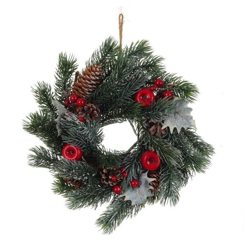 Новогодний венок, L26 W26 H8 см 742011