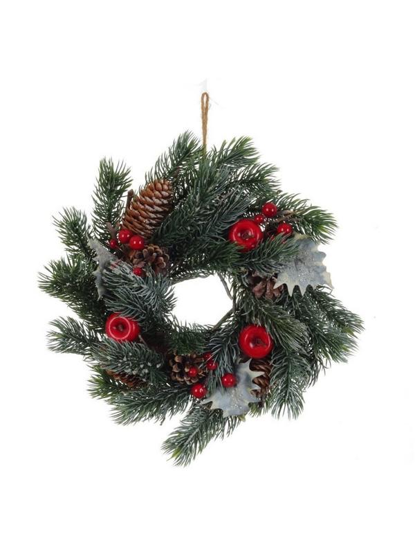 Новогодний венок, L26 W26 H8 см 742011